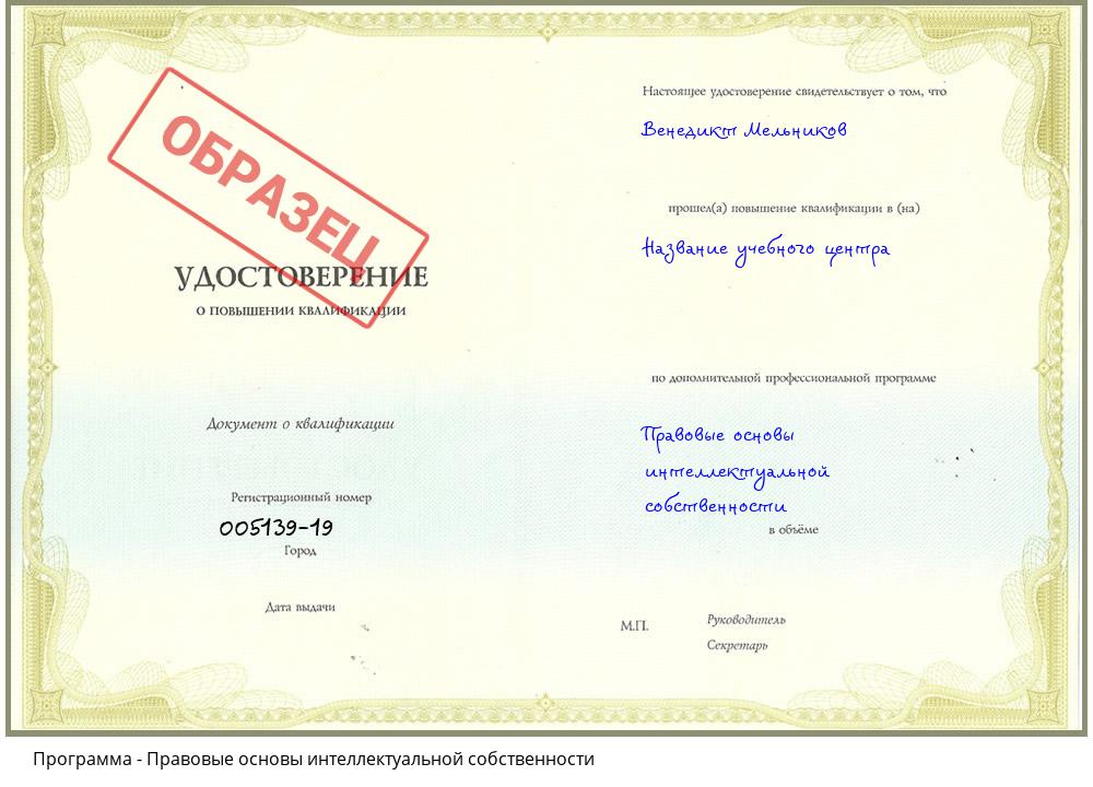 Правовые основы интеллектуальной собственности Кудымкар
