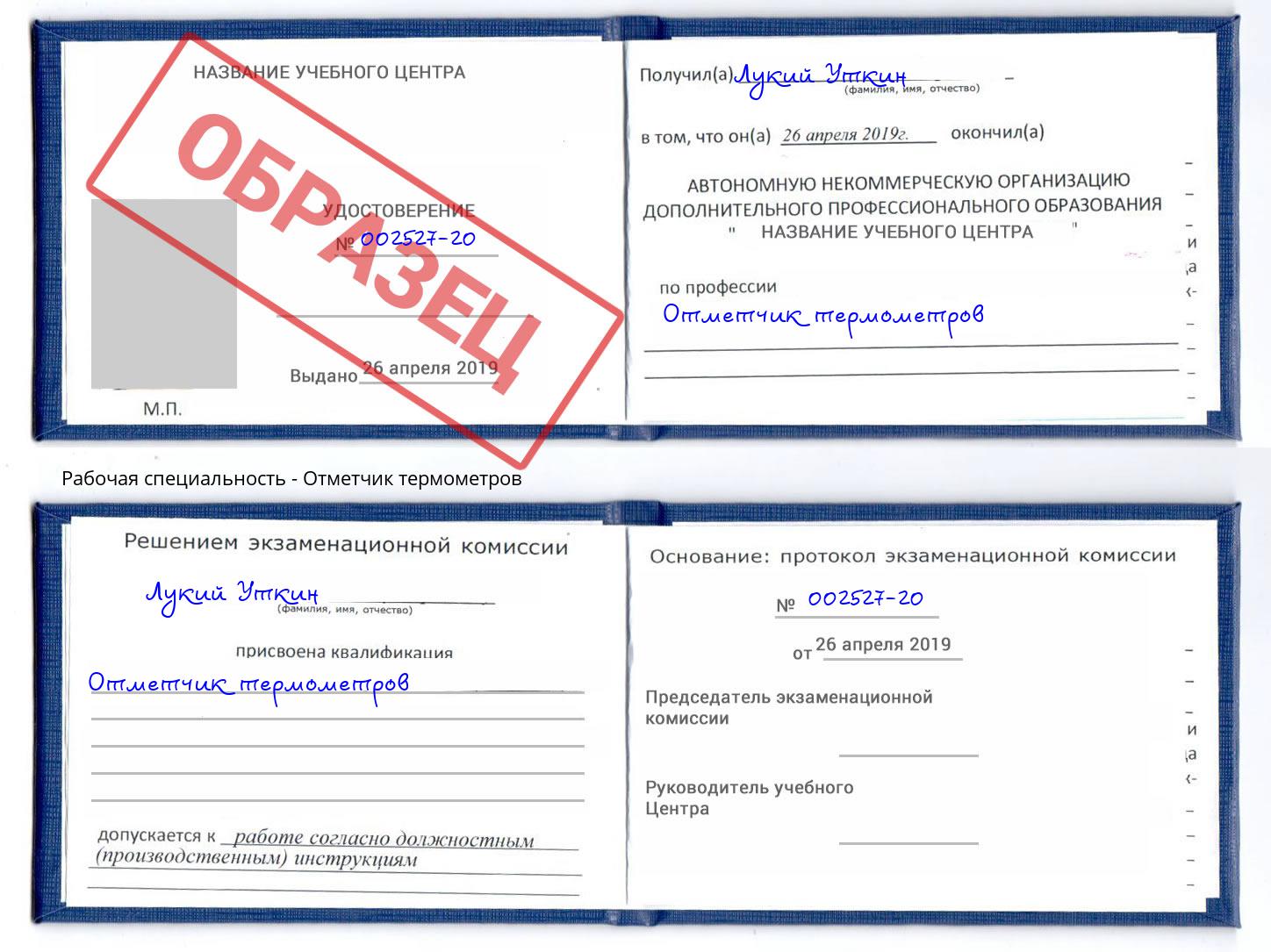 Отметчик термометров Кудымкар