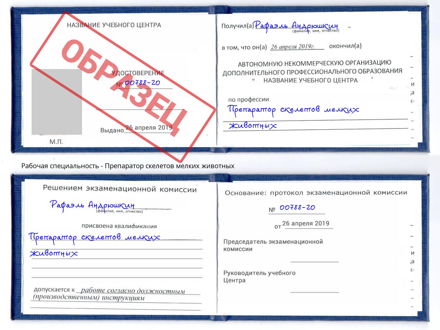 Препаратор скелетов мелких животных Кудымкар