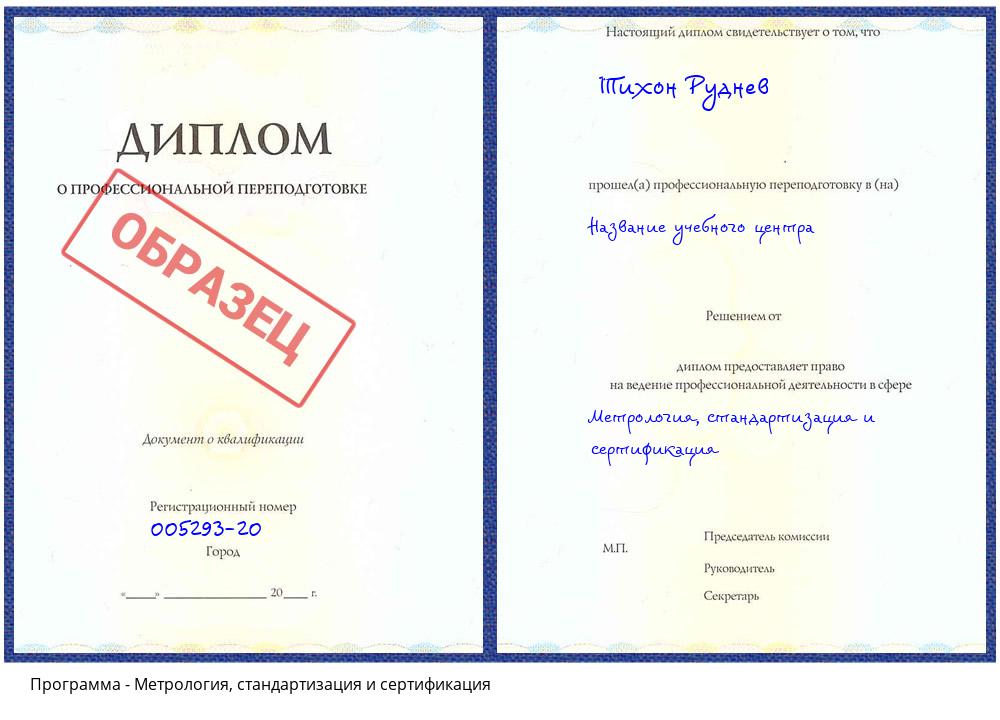Метрология, стандартизация и сертификация Кудымкар